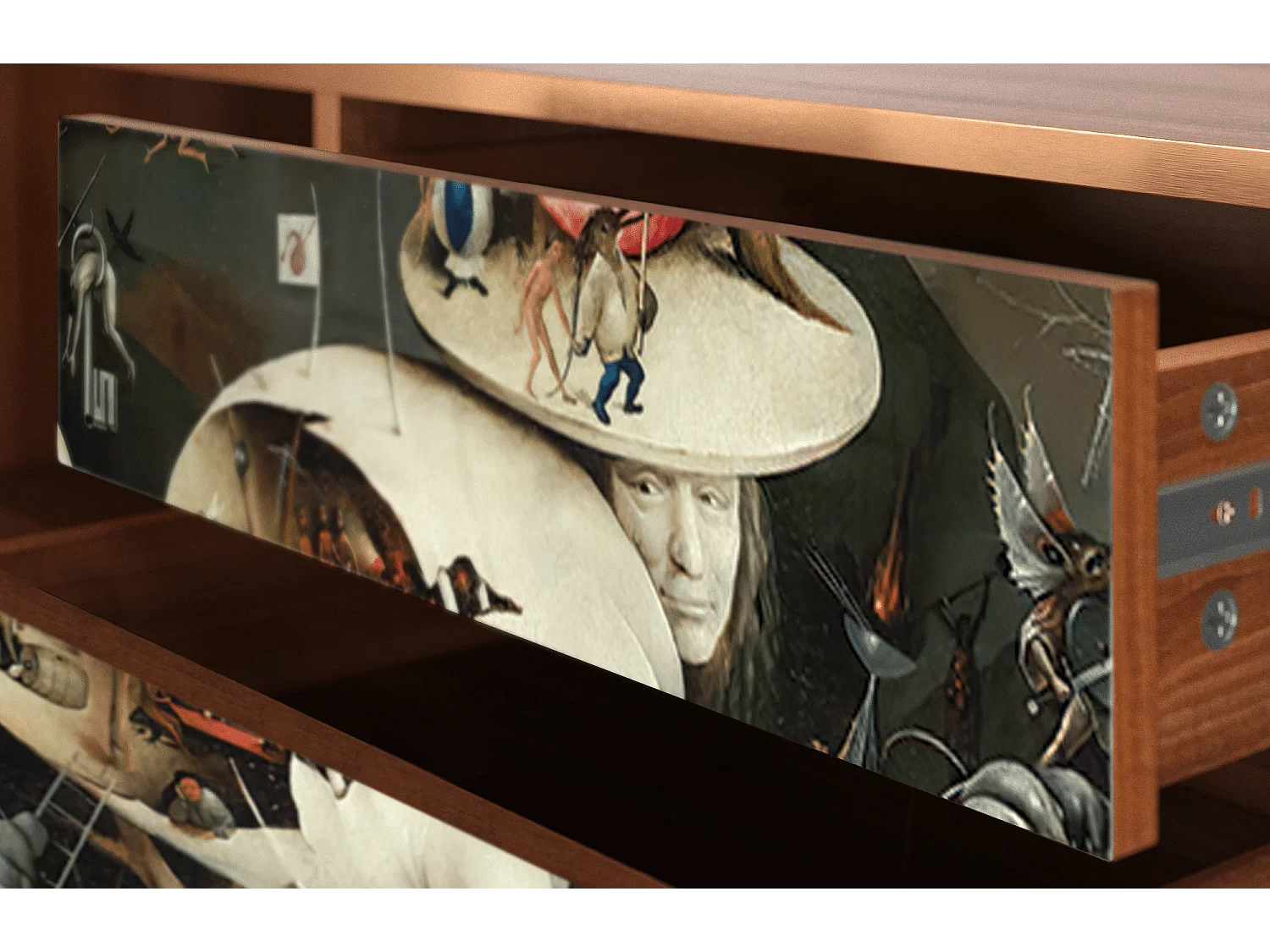 Mobile TV - 170х59х48 cm - T4 - The Garden 2, Noce