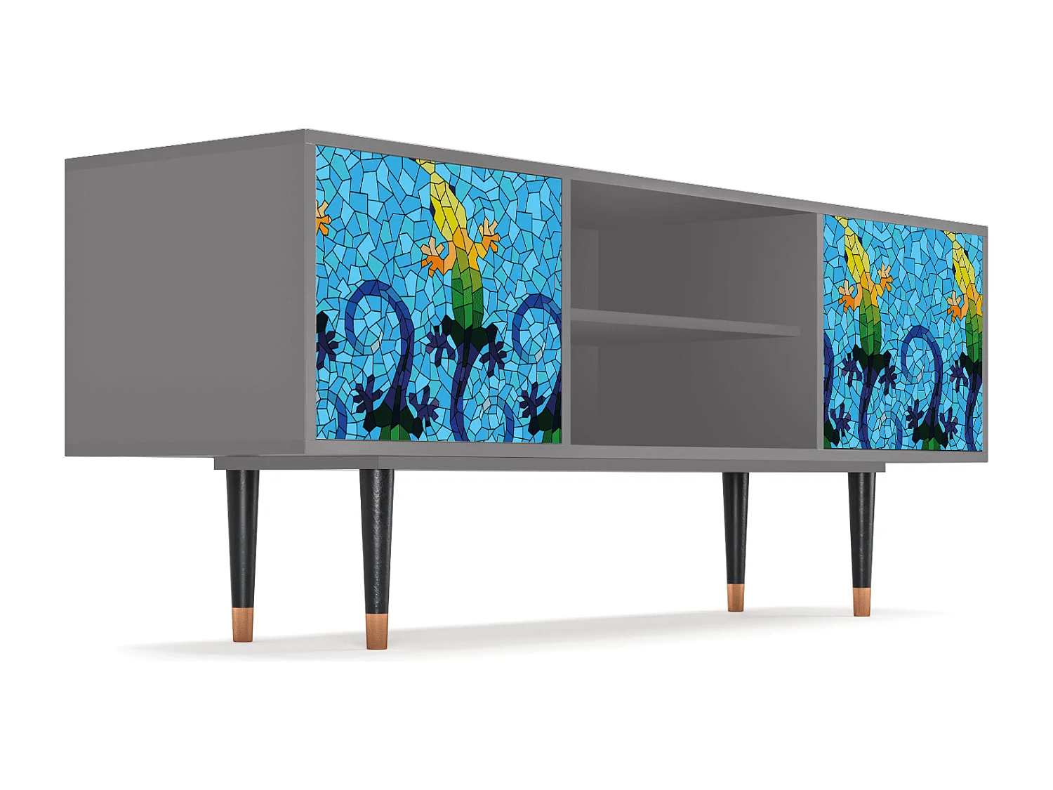 TV-Möbel - 170х69х48 cm - T2 - Gaudi's Lizard, Grau