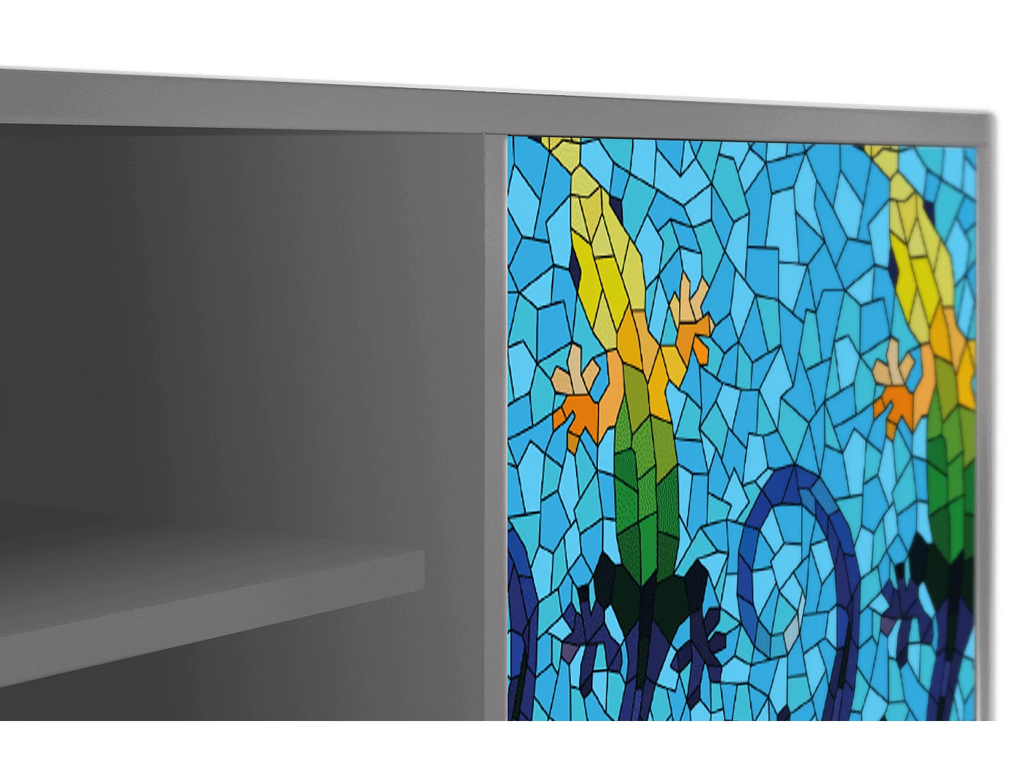 Meuble TV - 170х69х48 cm - T2 - Gaudi's Lizard, Gris