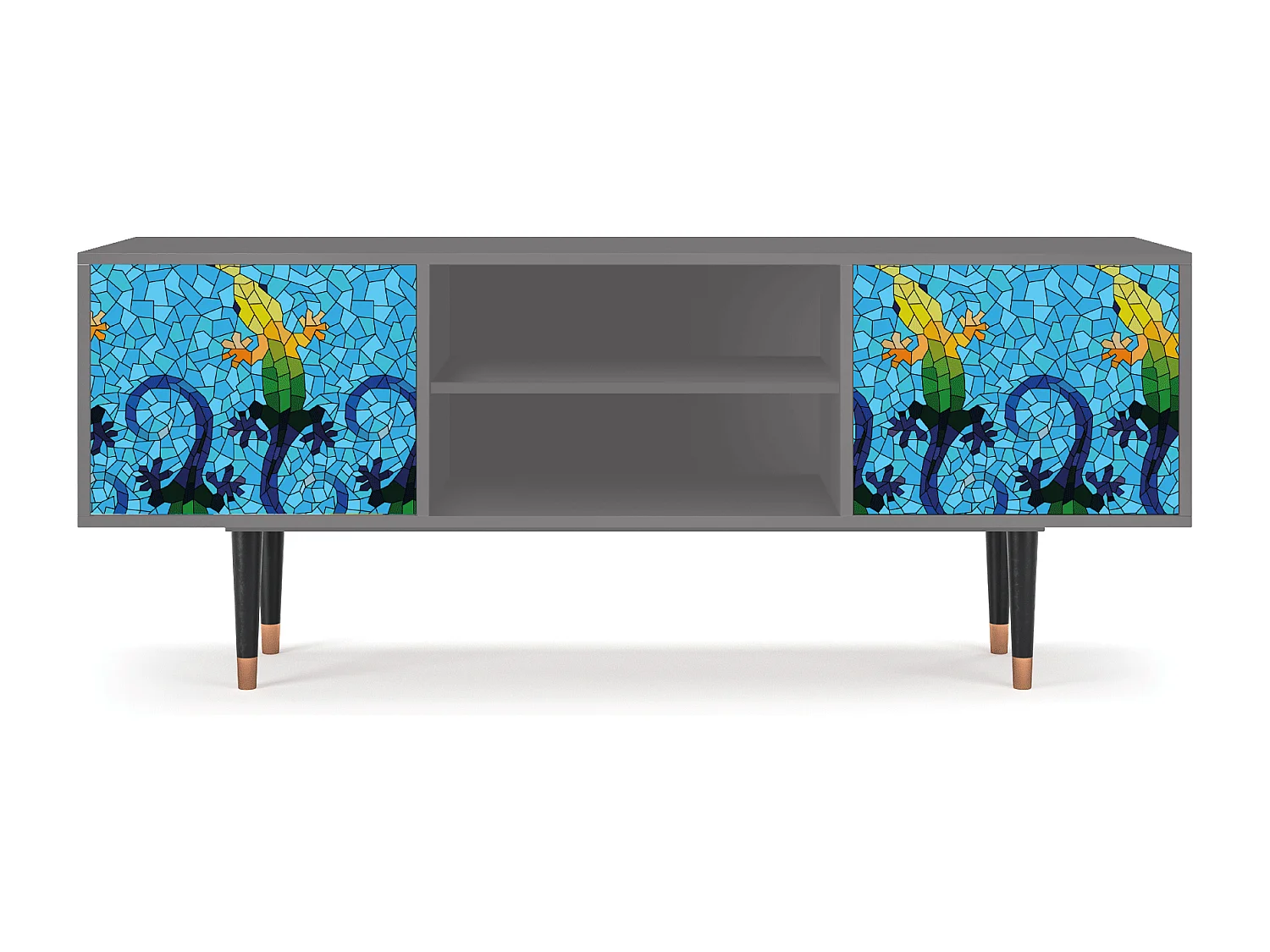 TV-Möbel - 170х69х48 cm - T2 - Gaudi's Lizard, Grau