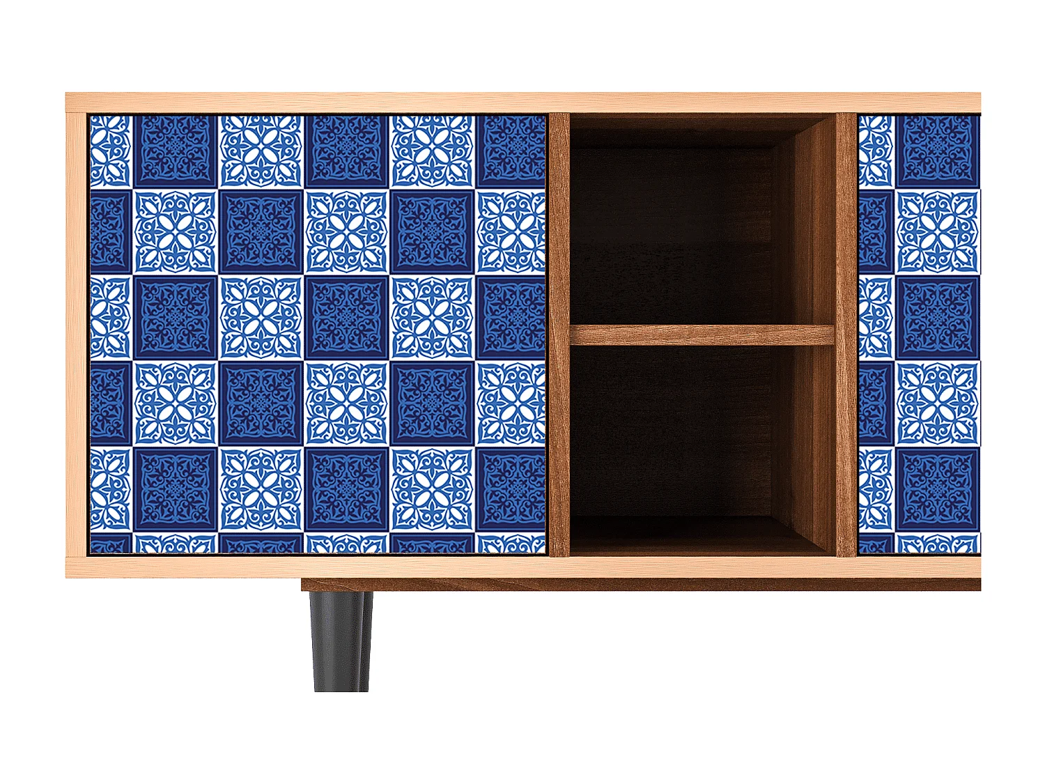 Meuble TV - 150х69х41 cm - T5 - Light Path, Noyer