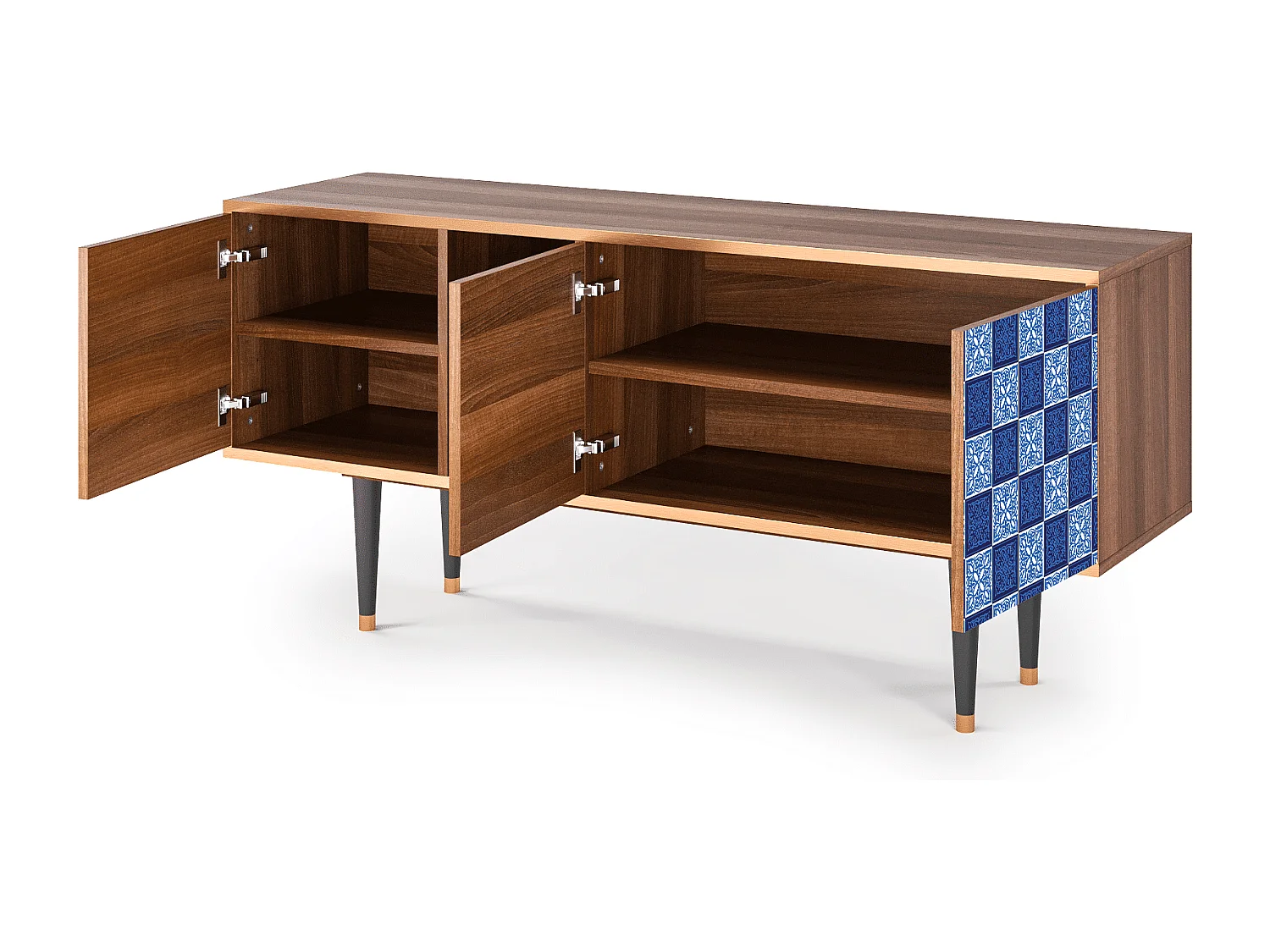 TV-Möbel - 150х69х41 cm - T5 - Light Path, Walnuss