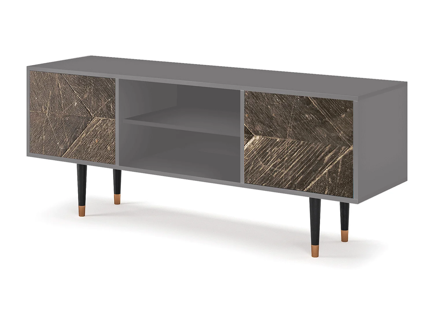 Szafka RTV - 170х69х48 cm - T2 - Wise Tree, Szary