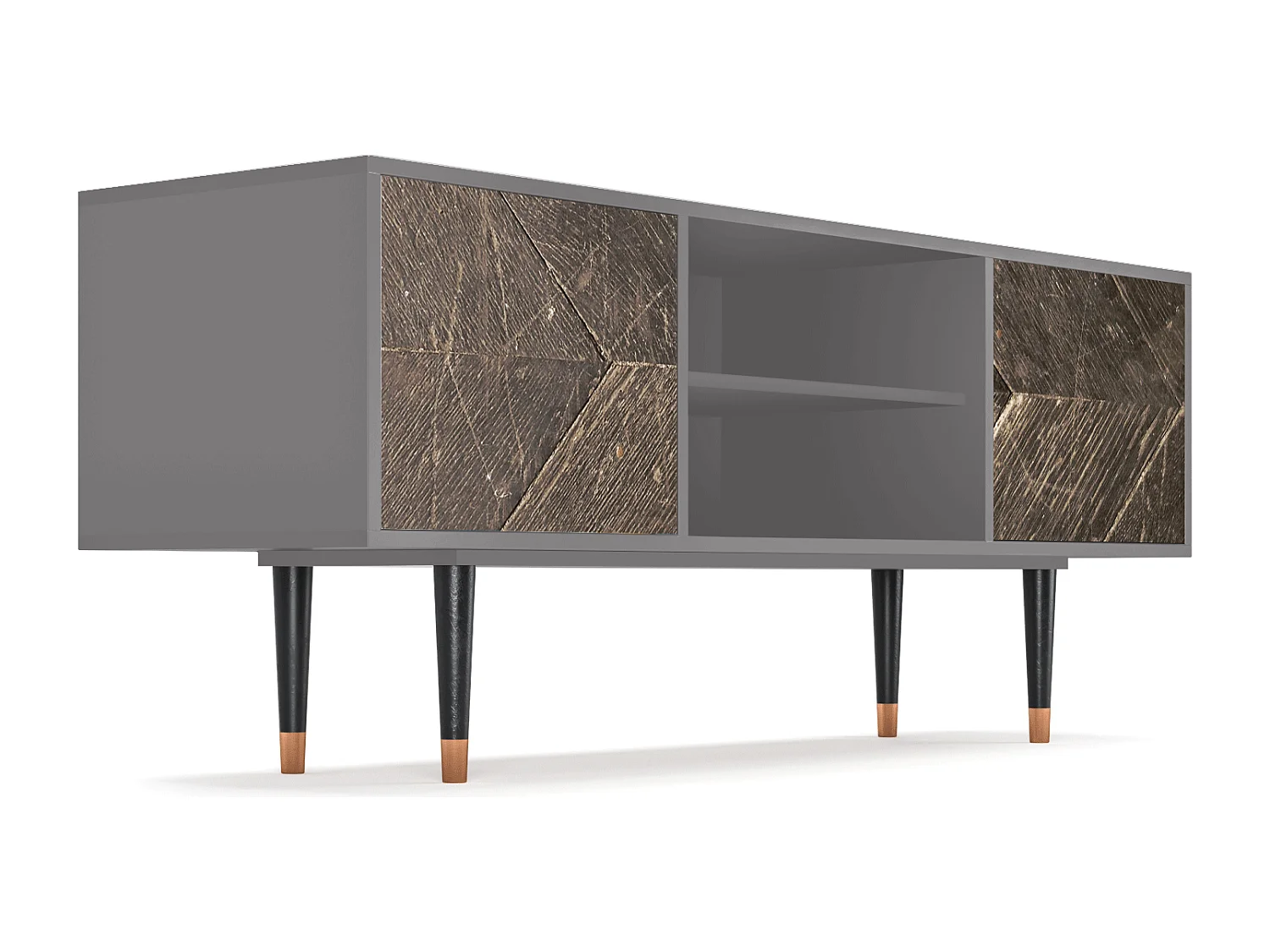 Szafka RTV - 170х69х48 cm - T2 - Wise Tree, Szary