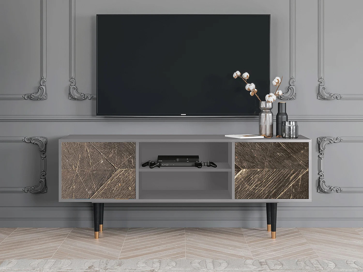 TV-meubel - 170х69х48 cm - T2 - Wise Tree, Grijs