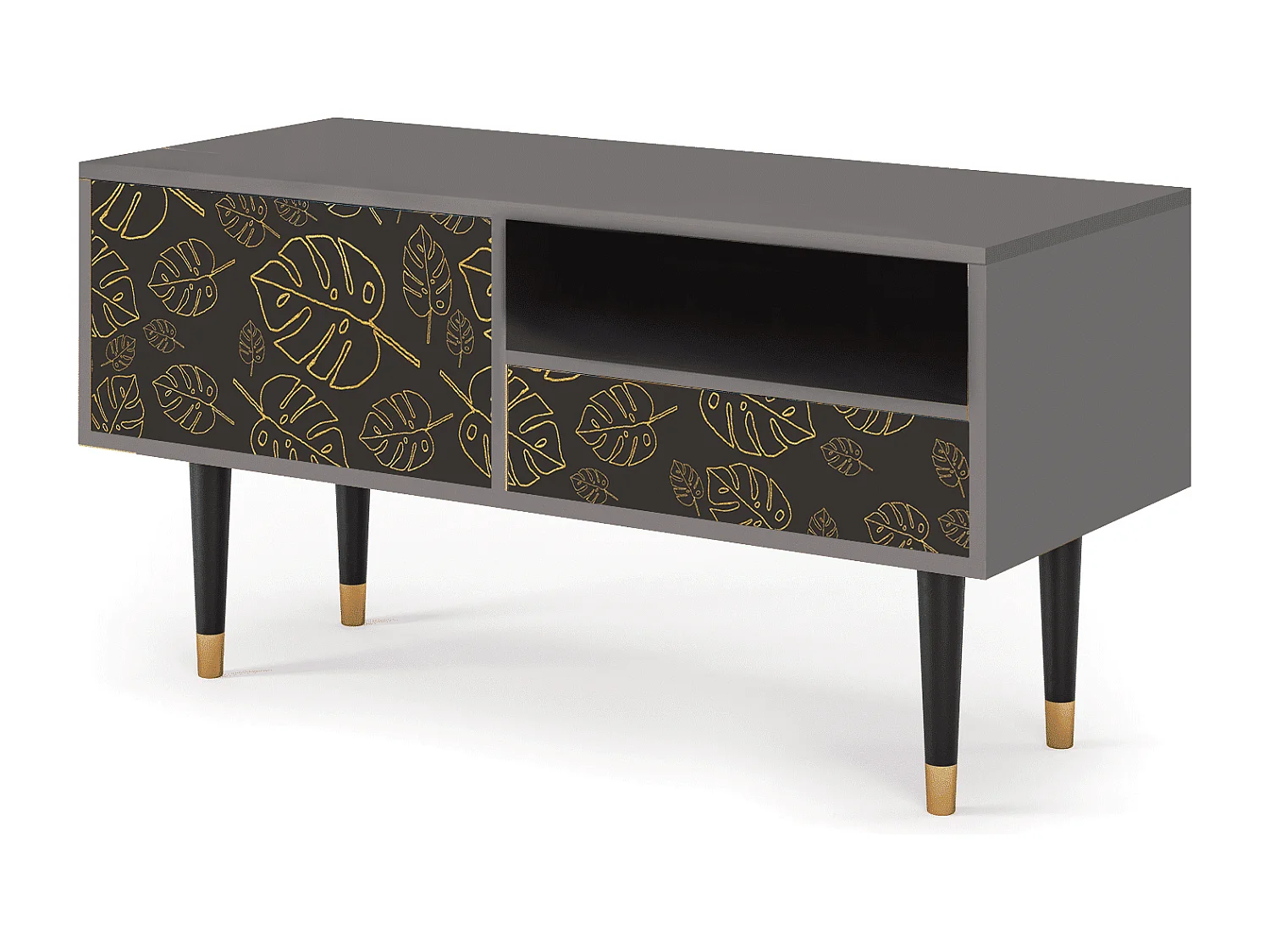 Meuble TV - 115х59х48 cm - T3 - Fall Of The Leaves, Gris