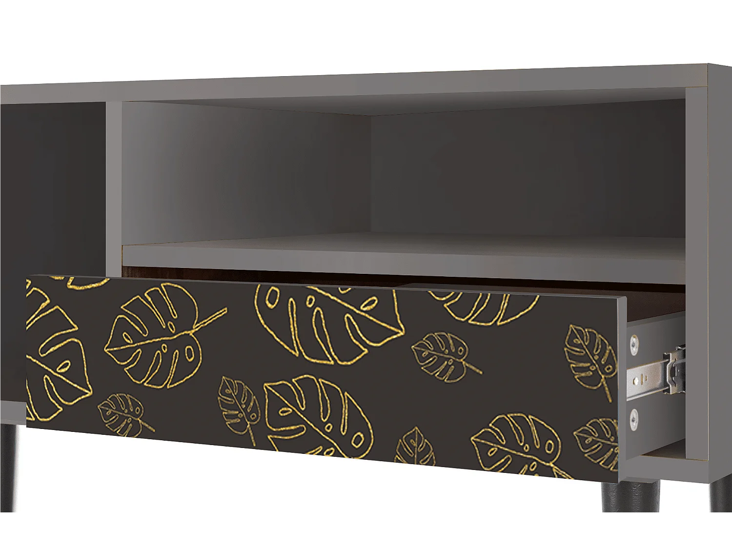 Meuble TV - 115х59х48 cm - T3 - Fall Of The Leaves, Gris