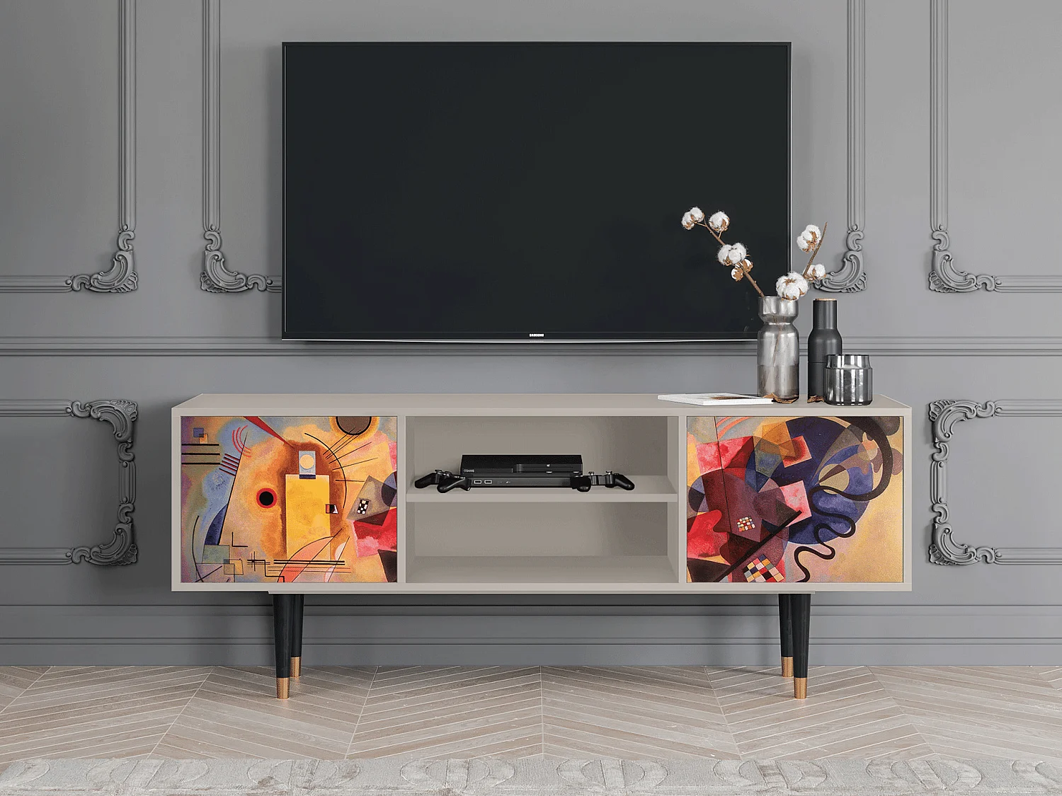 Mueble de TV - 170х69х48 cm - T2 - Modern Art, Areia