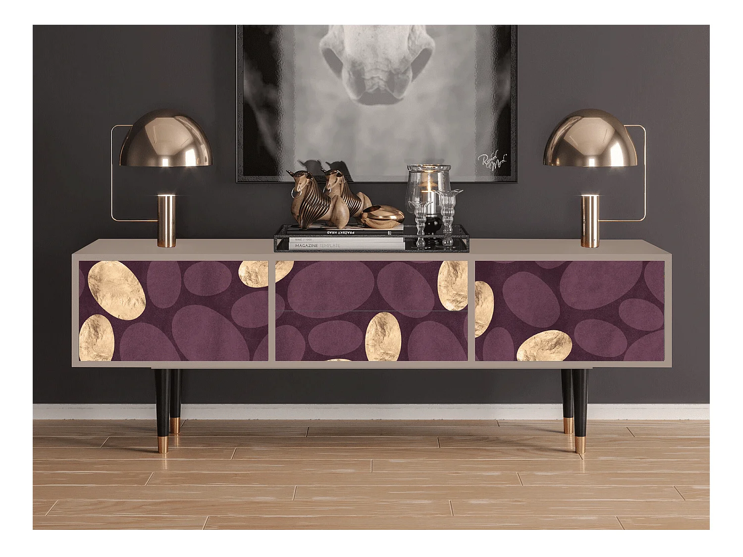 TV-meubel - 170х59х48 cm - T4 - Fine Wine, Latte