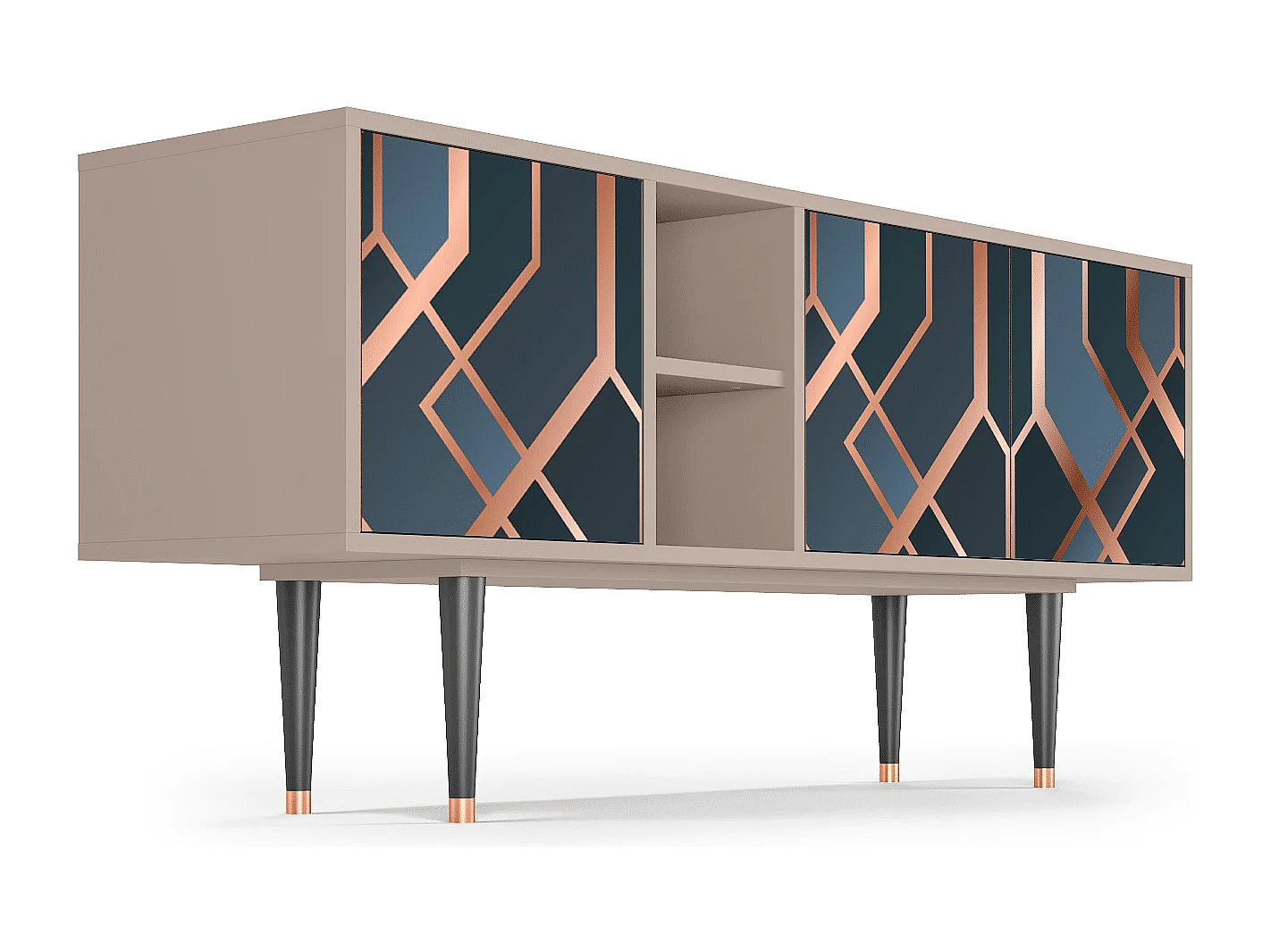 Mueble de TV - 150х69х41 cm - T5 - Ashy 1920', Latte