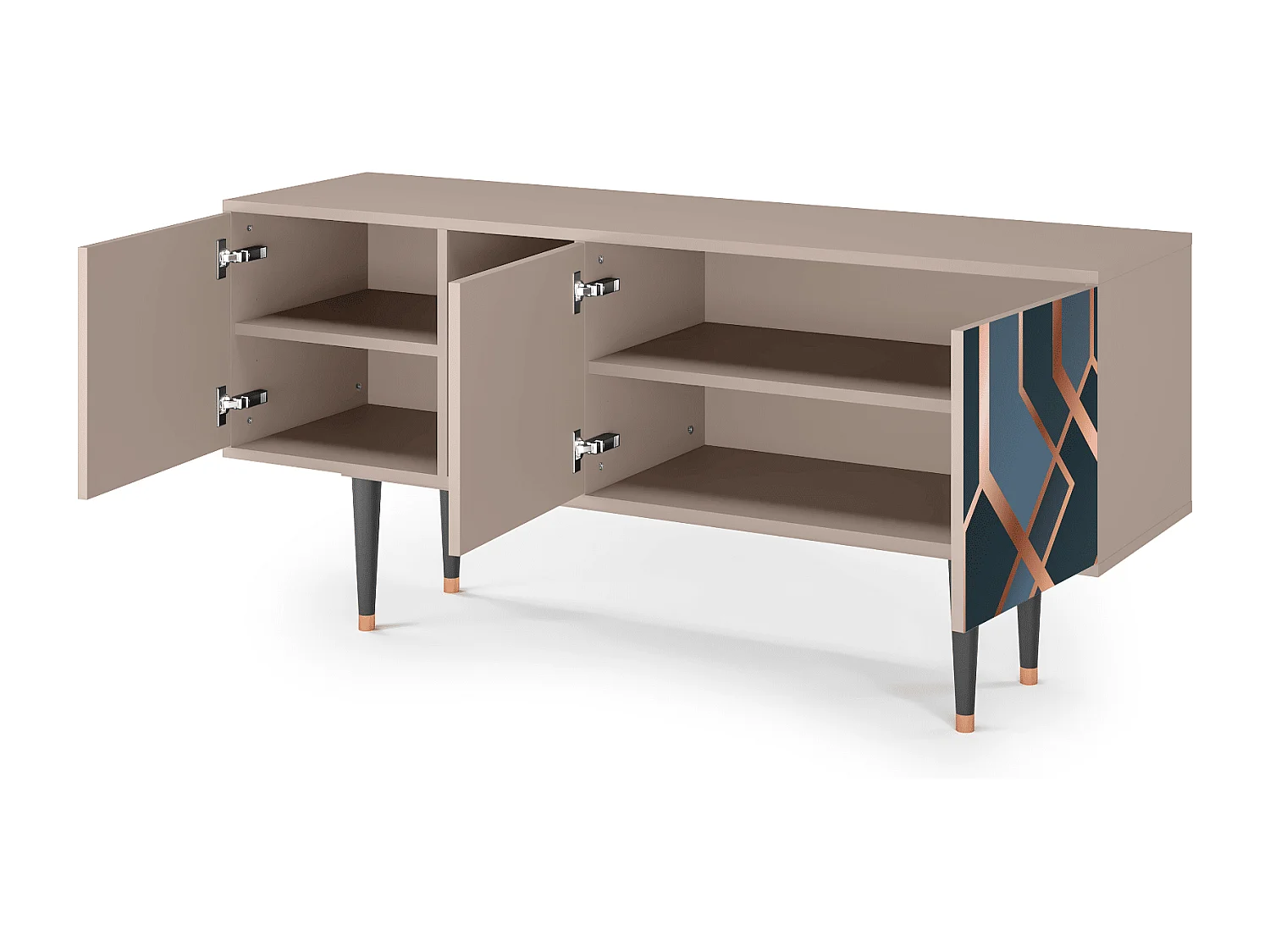 TV-meubel - 150х69х41 cm - T5 - Ashy 1920', Latte