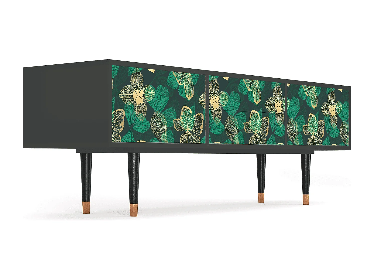 Mueble de TV - 170х59х48 cm - T4 - Green Flower, Antracite