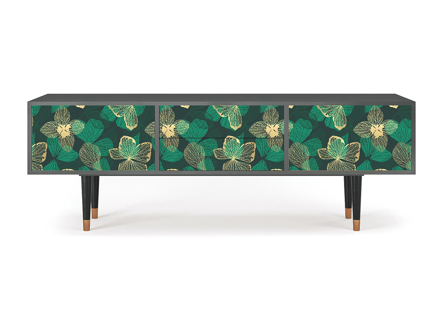 TV-Möbel - 170х59х48 cm - T4 - Green Flower, Anthrazit