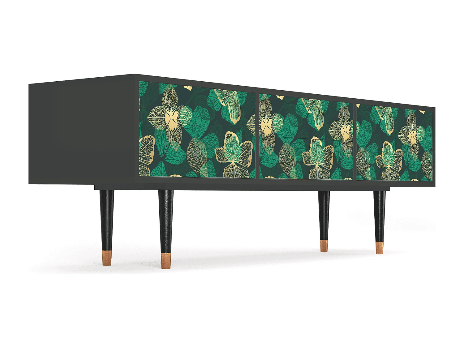 TV-Möbel - 170х59х48 cm - T4 - Green Flower, Anthrazit