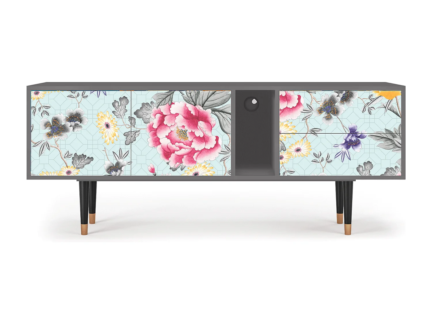 Meuble TV - 170х69х48 cm - T1 - Sky Garden, Gris