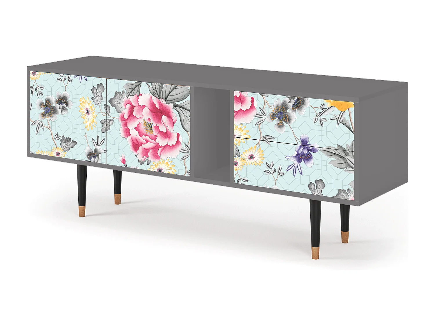 Meuble TV - 170х69х48 cm - T1 - Sky Garden, Gris