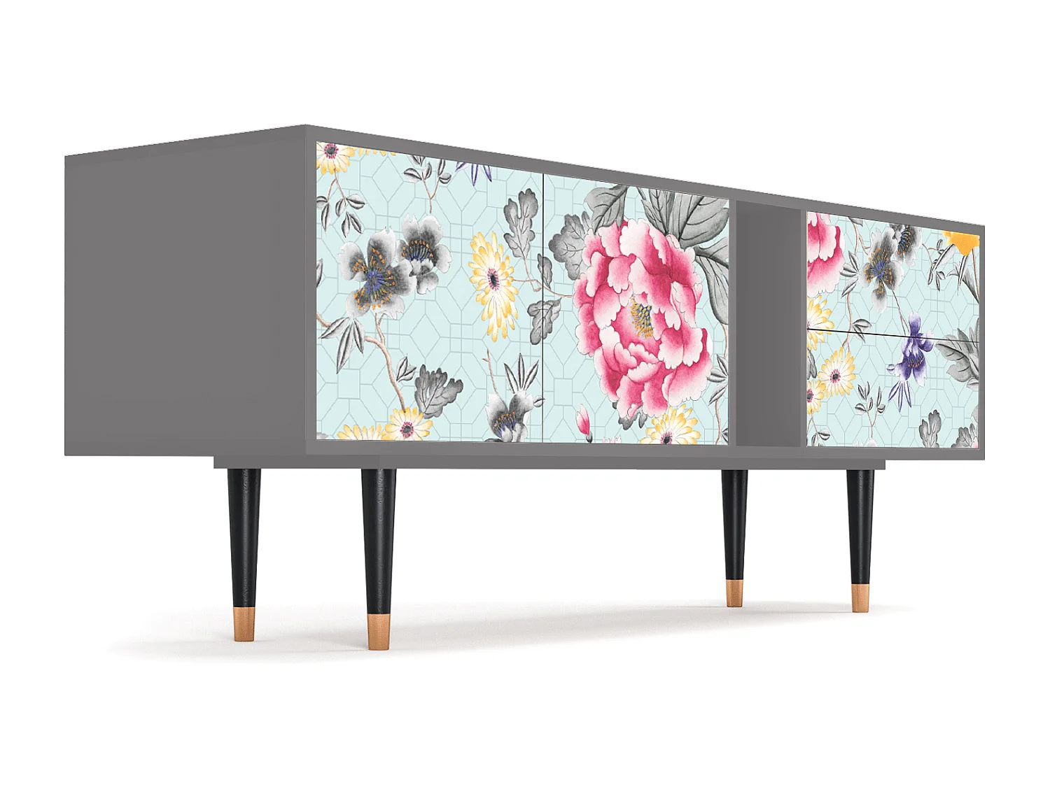 Meuble TV - 170х69х48 cm - T1 - Sky Garden, Gris