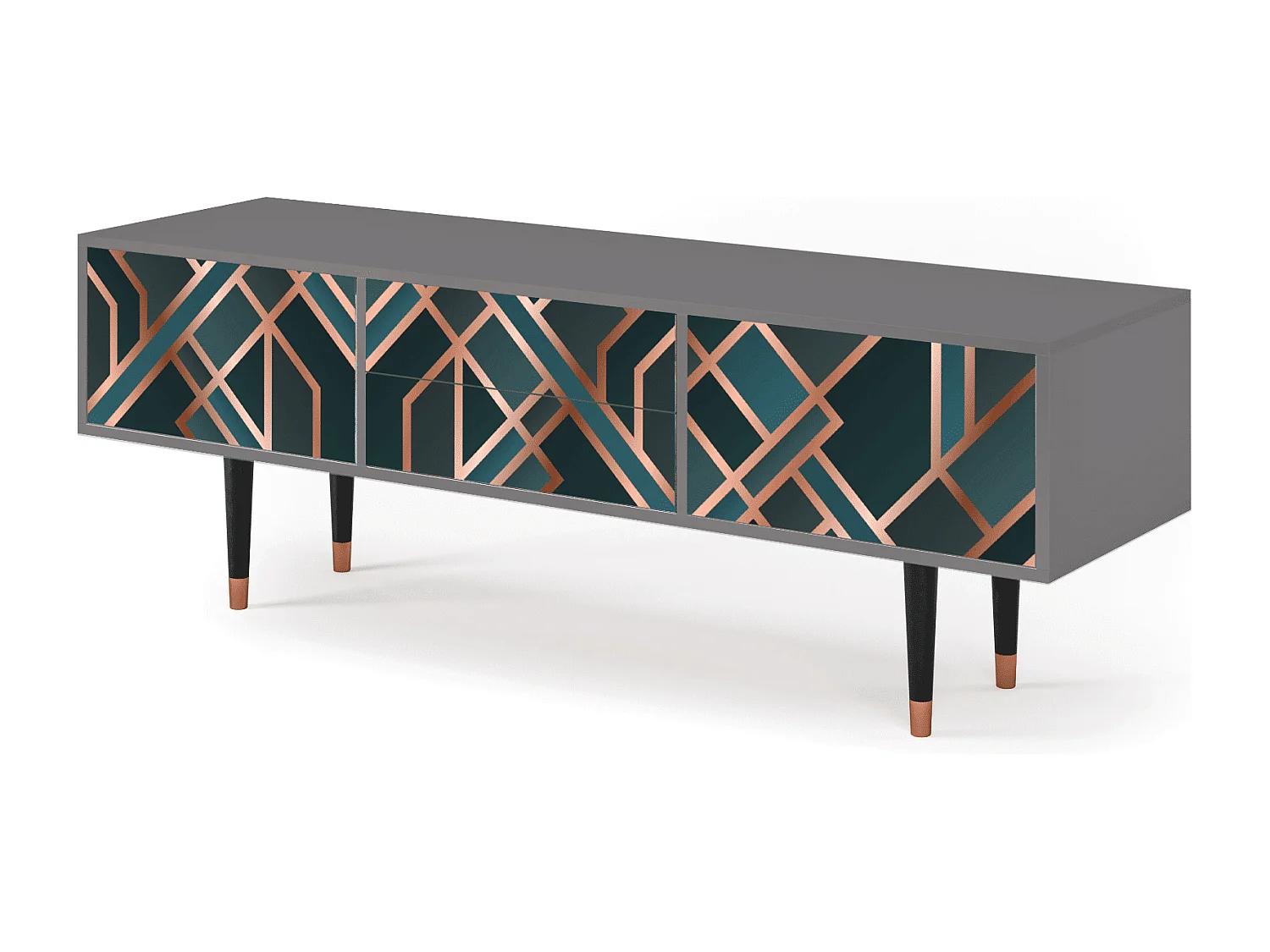 Meuble TV - 170х59х48 cm - T4 - Bronze Crossroad, Gris