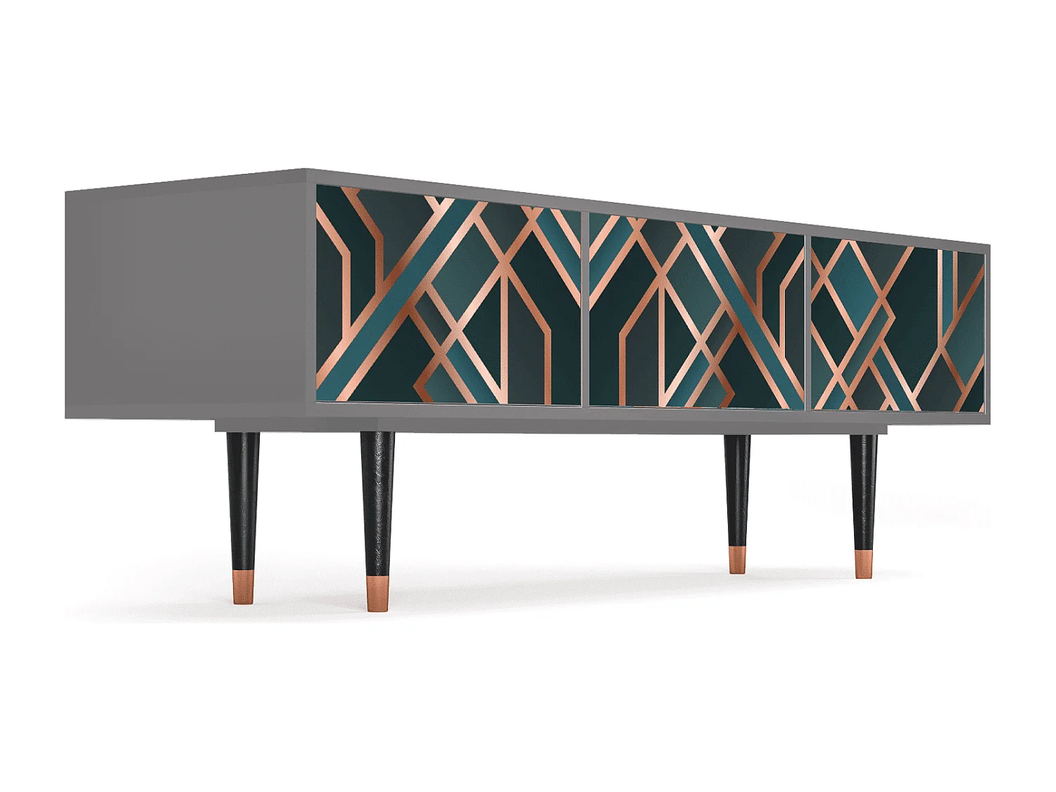 Meuble TV - 170х59х48 cm - T4 - Bronze Crossroad, Gris