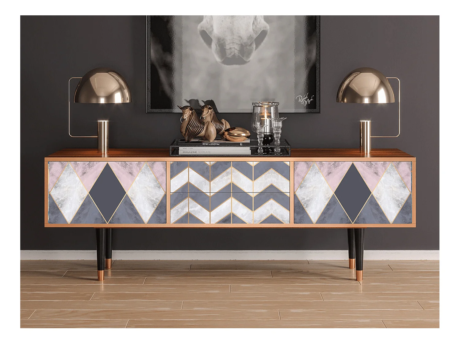 Meuble TV - 170х59х48 cm - T4 - Ideal Harmony, Noyer