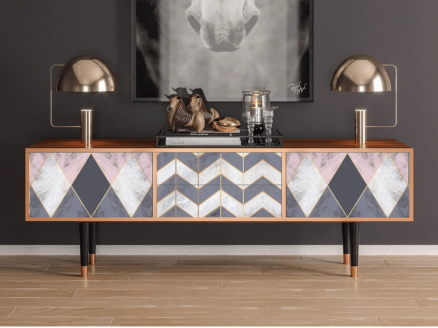 Meuble TV - 170х59х48 cm - T4 - Ideal Harmony, Noyer