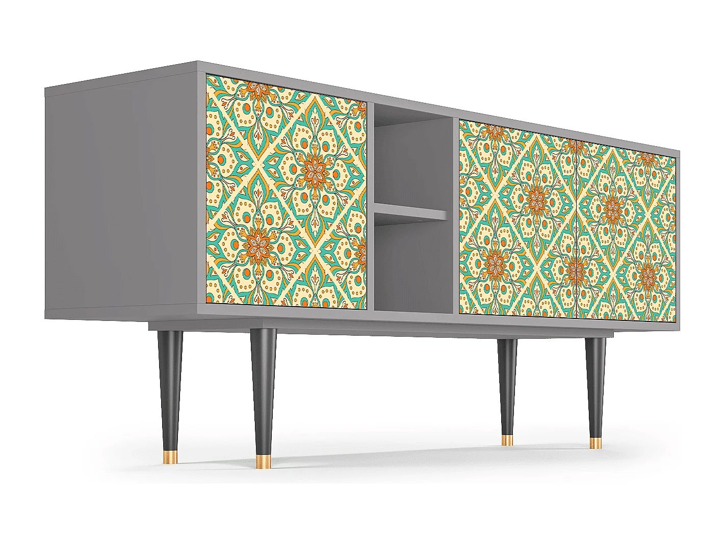 Mobile TV - 150х69х41 cm - T5 - Hindu Daisy, Grigio