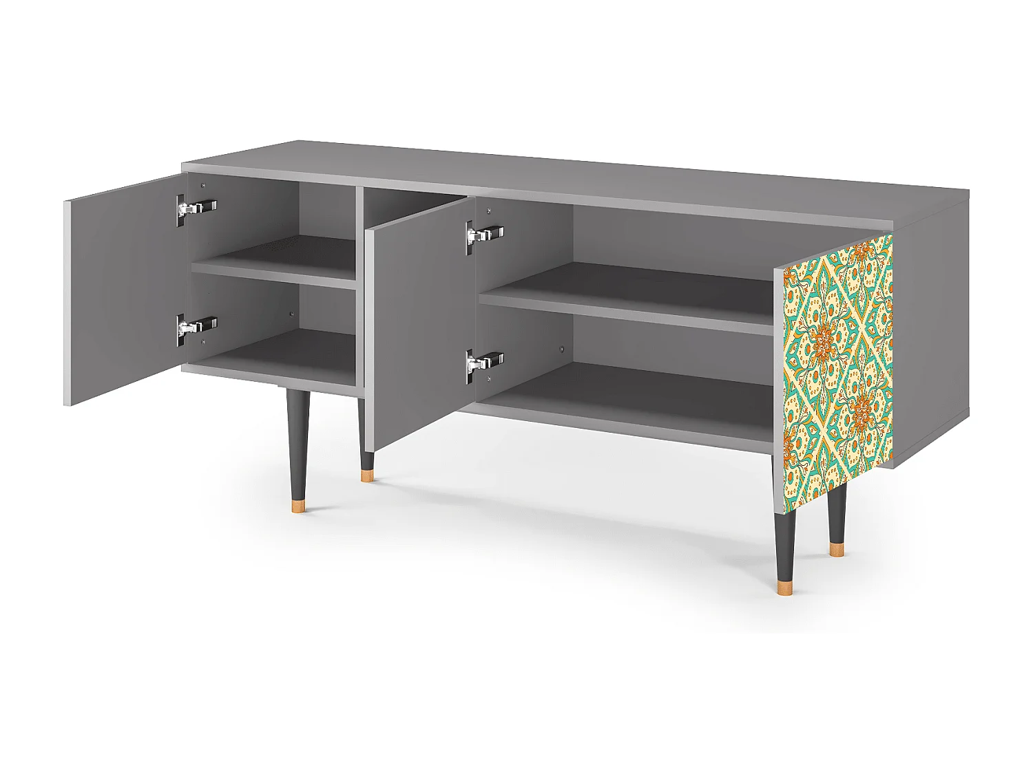 Mobile TV - 150х69х41 cm - T5 - Hindu Daisy, Grigio