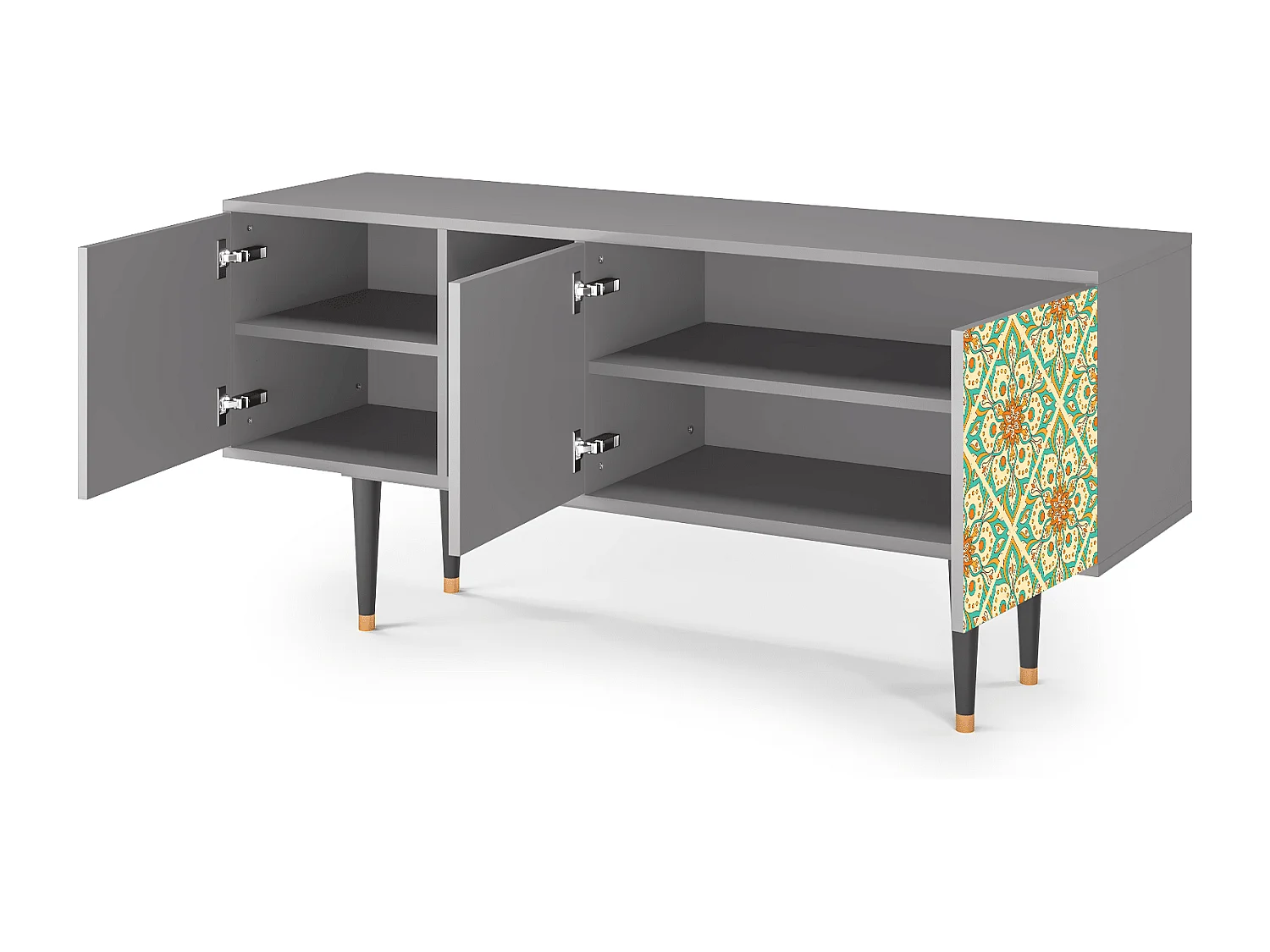 Mobile TV - 150х69х41 cm - T5 - Hindu Daisy, Grigio