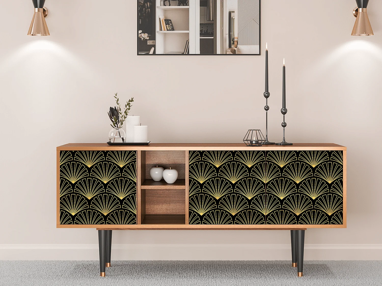 TV-Möbel - 150х69х41 cm - T5 - Bird of Juno, Walnuss