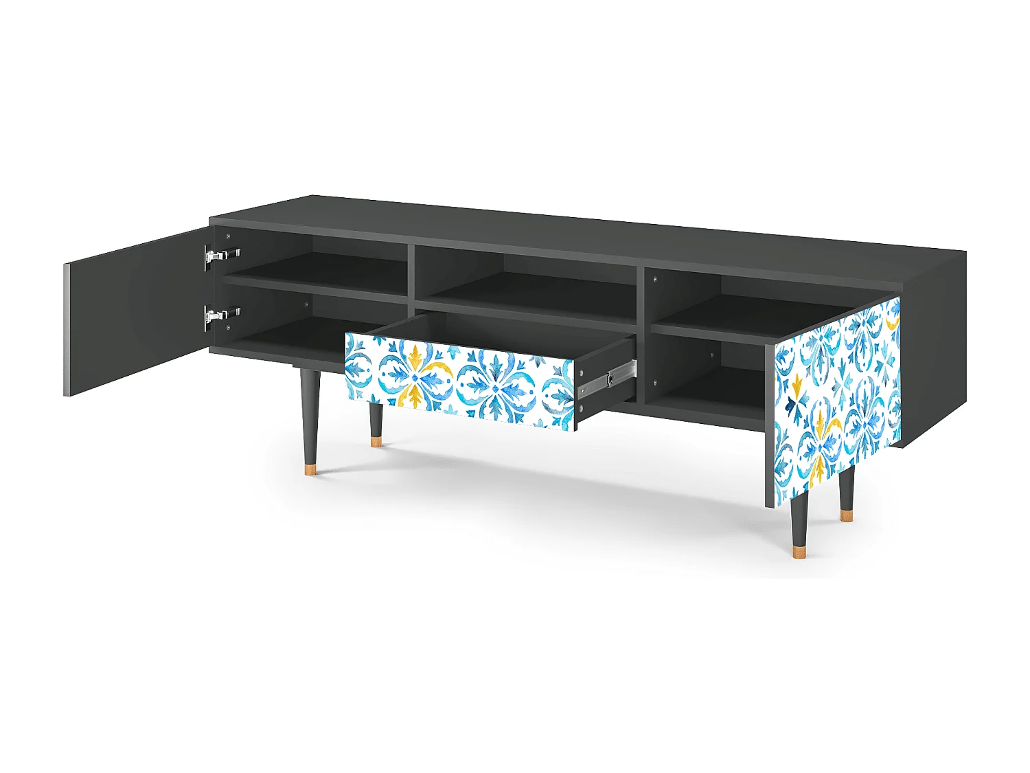 TV-Möbel - 170х59х41 cm - T6 - Lisbon Flover, Anthrazit