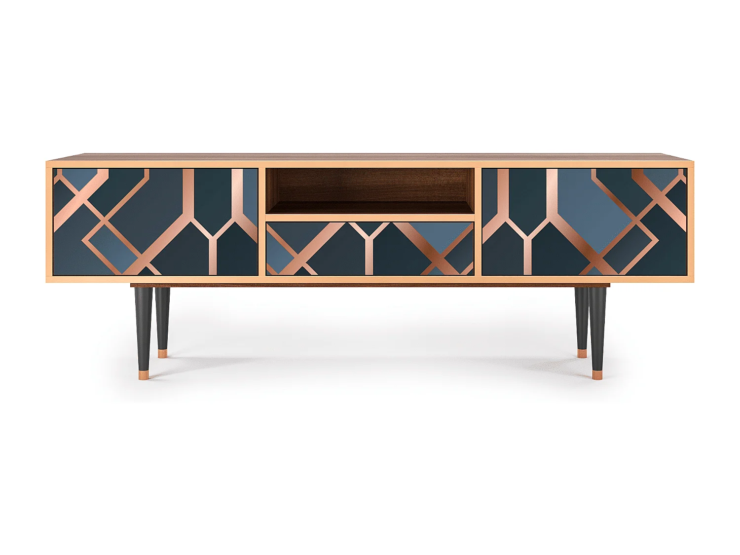 Mueble de TV - 170х59х41 cm - T6 - Ashy 1920', Nogueira