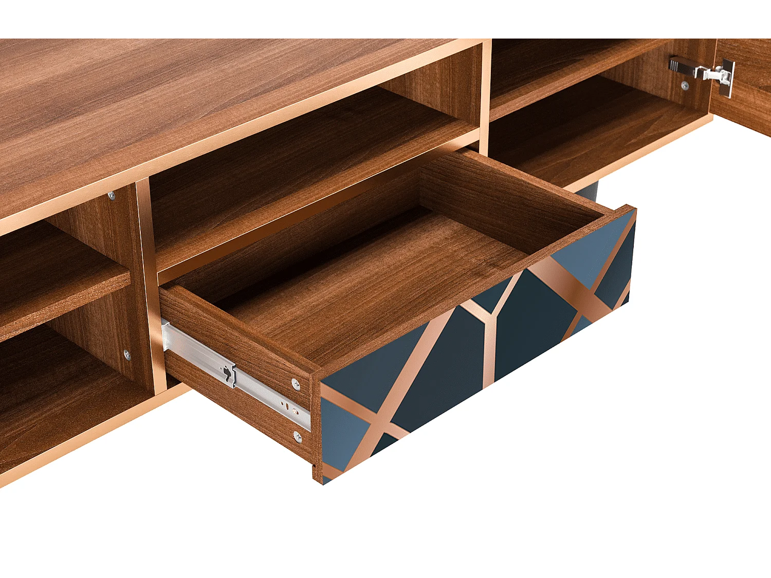 TV-Möbel - 170х59х41 cm - T6 - Ashy 1920', Walnuss