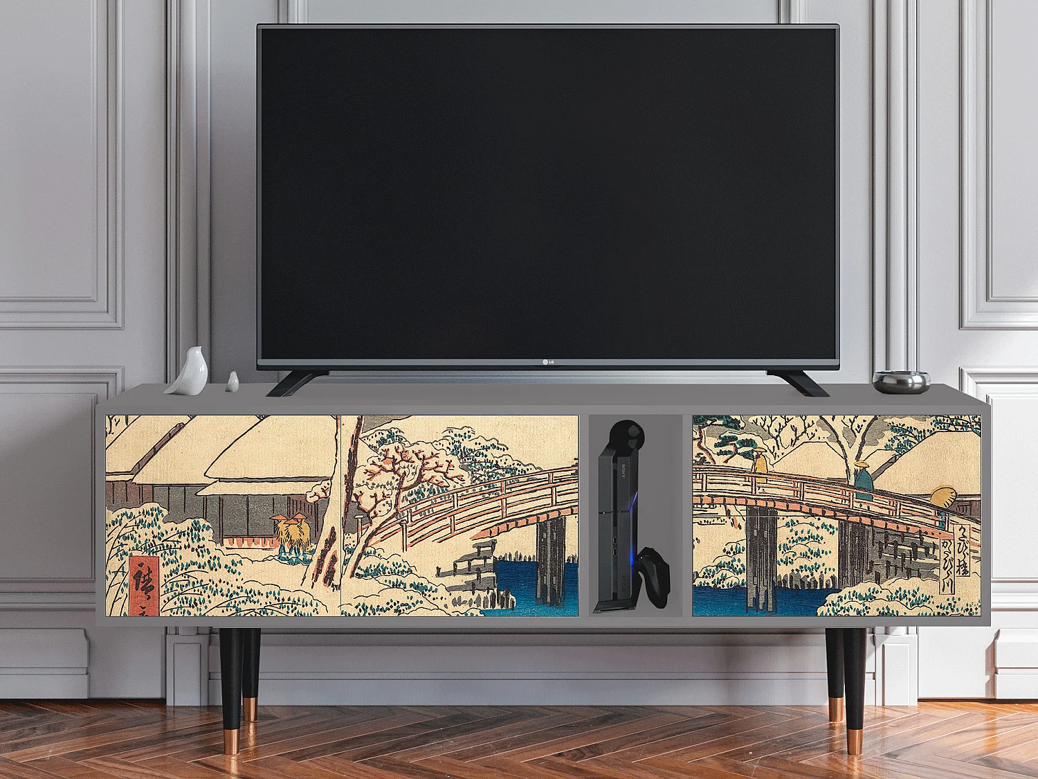 TV-meubel - 170х69х48 cm - T1 - Katabira River, Grijs