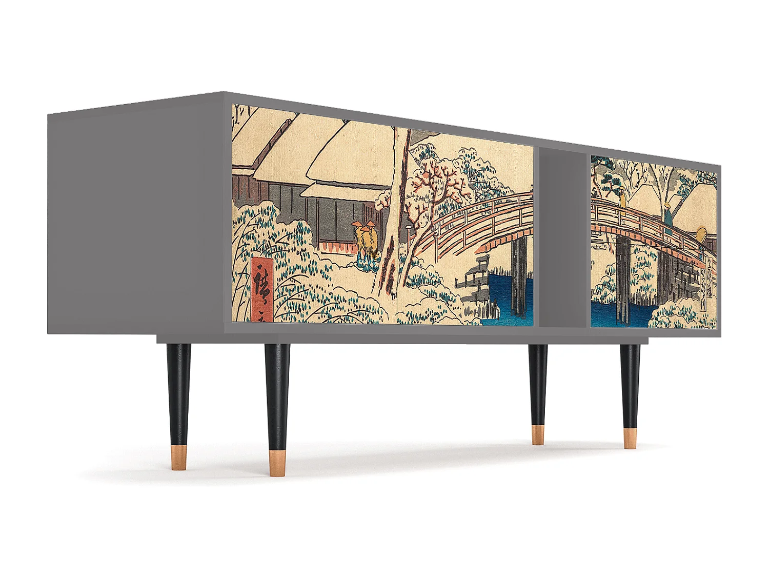 TV-meubel - 170х69х48 cm - T1 - Katabira River, Grijs