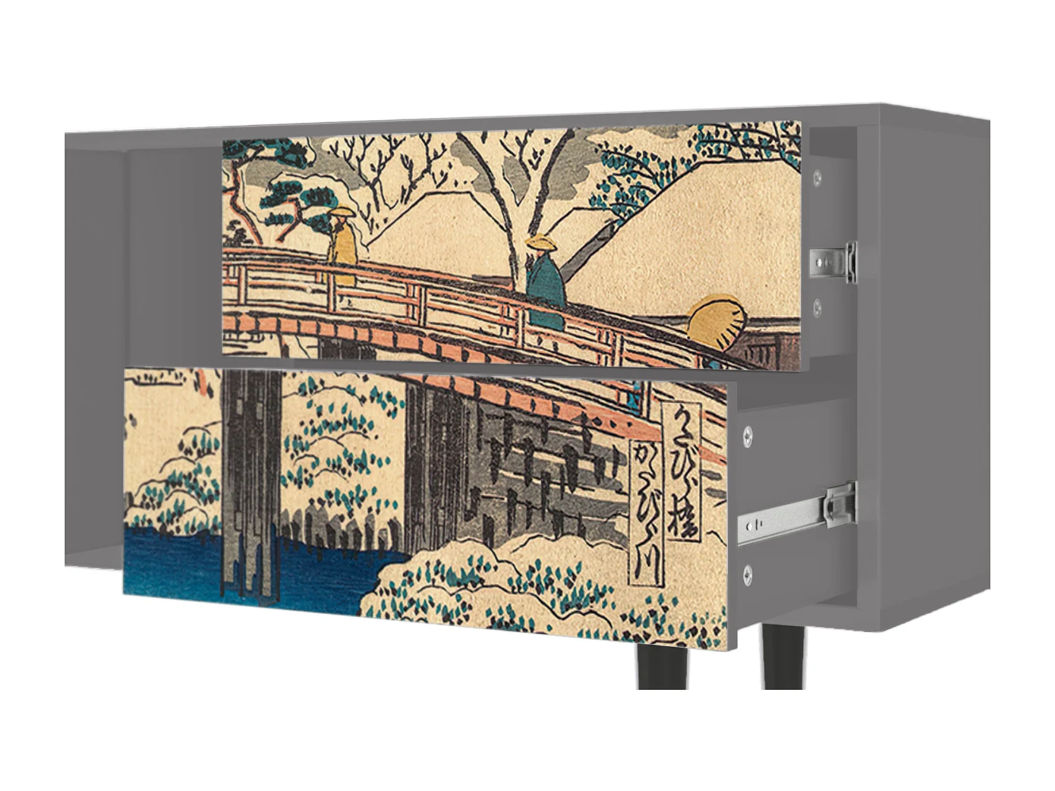 TV-meubel - 170х69х48 cm - T1 - Katabira River, Grijs