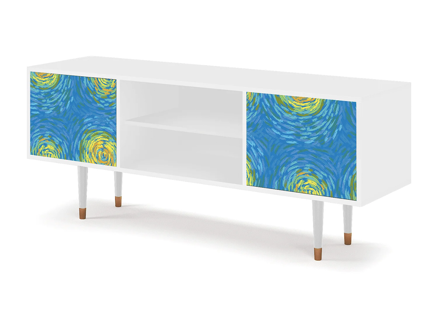 Mueble de TV - 170х69х48 cm - T2 - Van Gogh Lights, Branco
