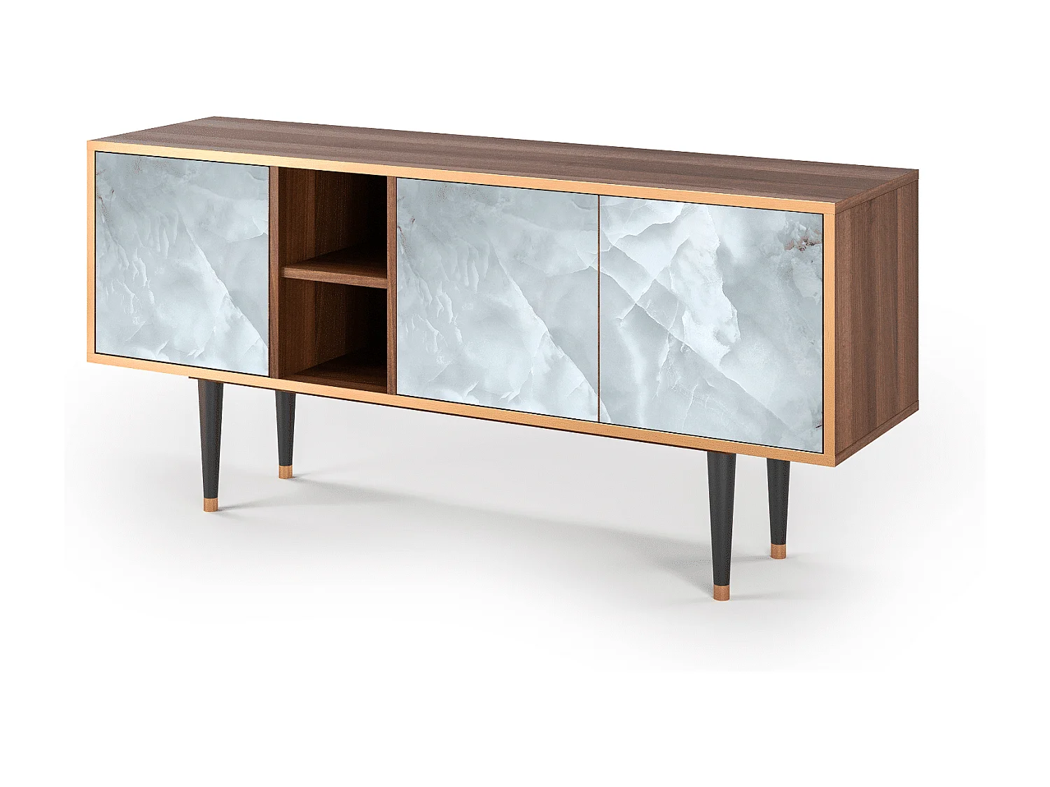 Mueble de TV - 150х69х41 cm - T5 - The Onyx, Nogueira