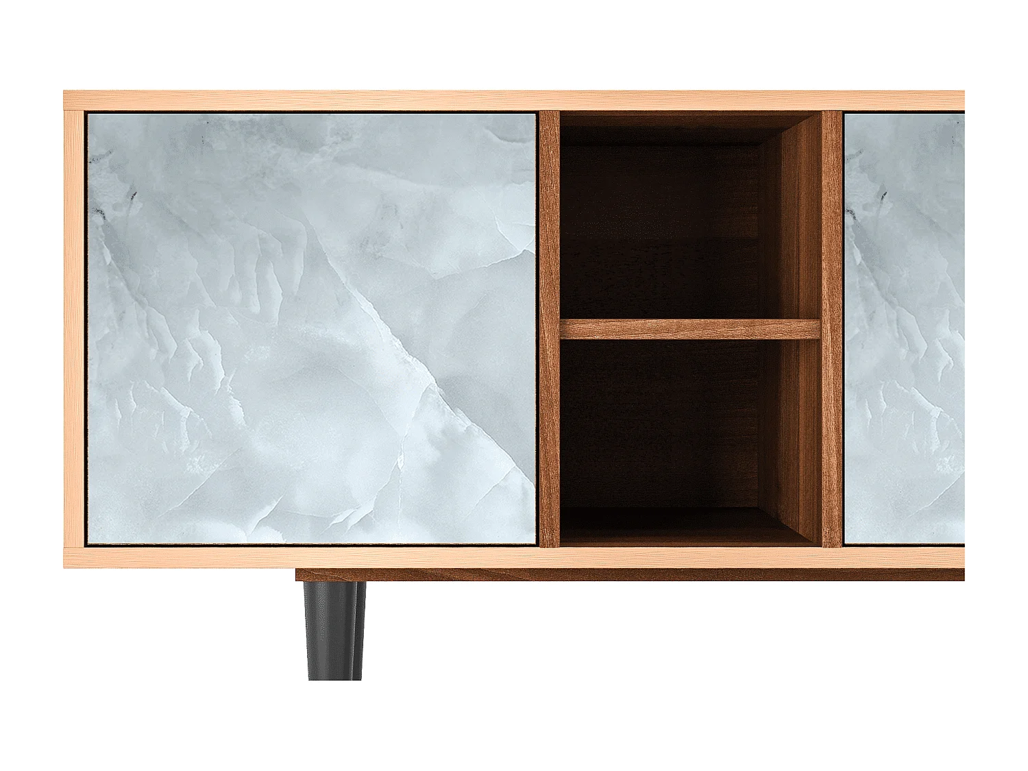 Mueble de TV - 150х69х41 cm - T5 - The Onyx, Nogueira