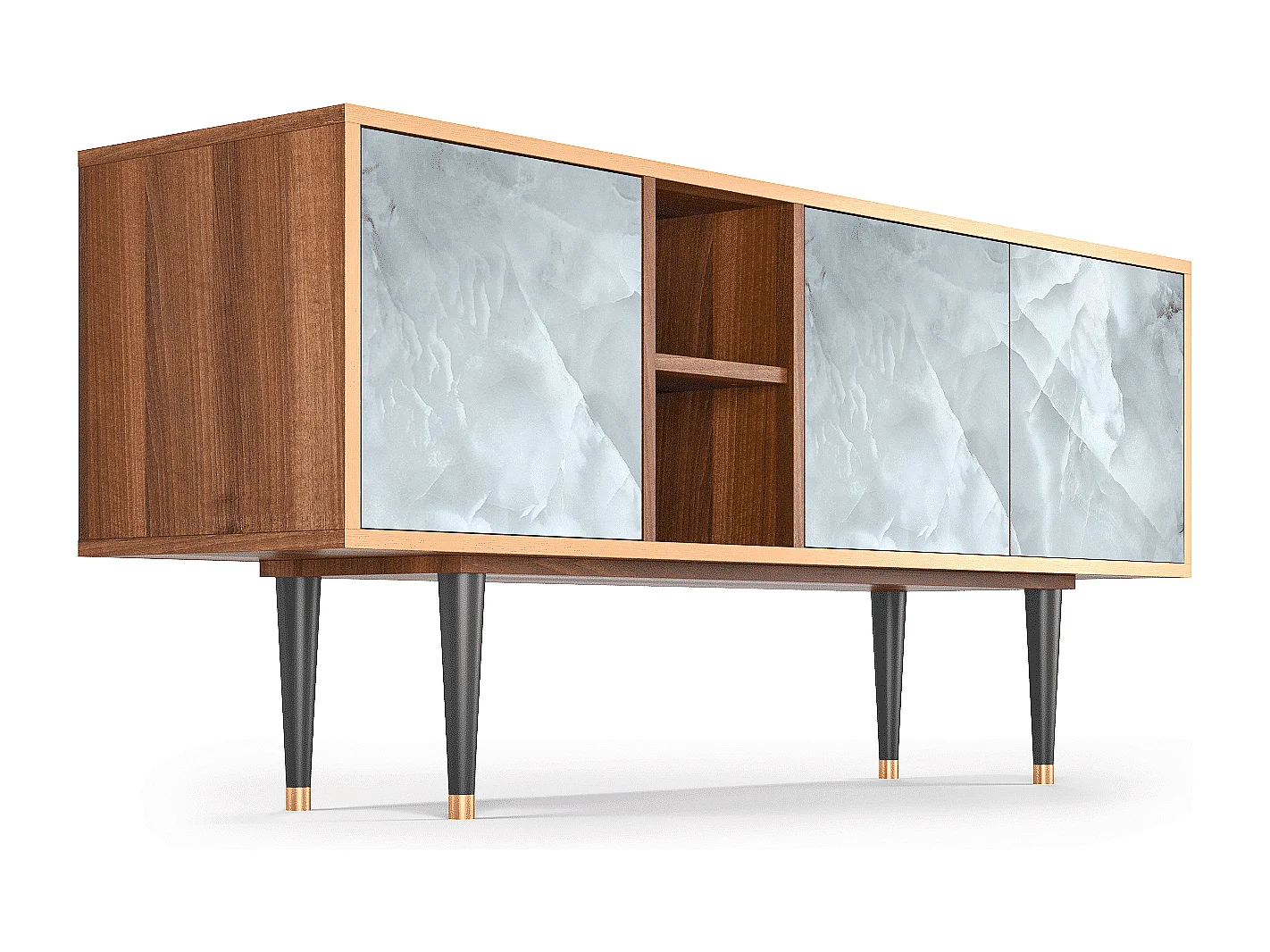 Meuble TV - 150х69х41 cm - T5 - The Onyx, Noyer