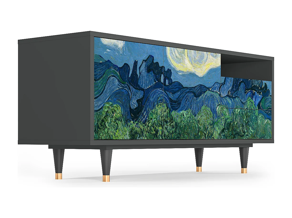 Mueble de TV - 125х56х41 cm - T7 - The Oil Trees, Antracita