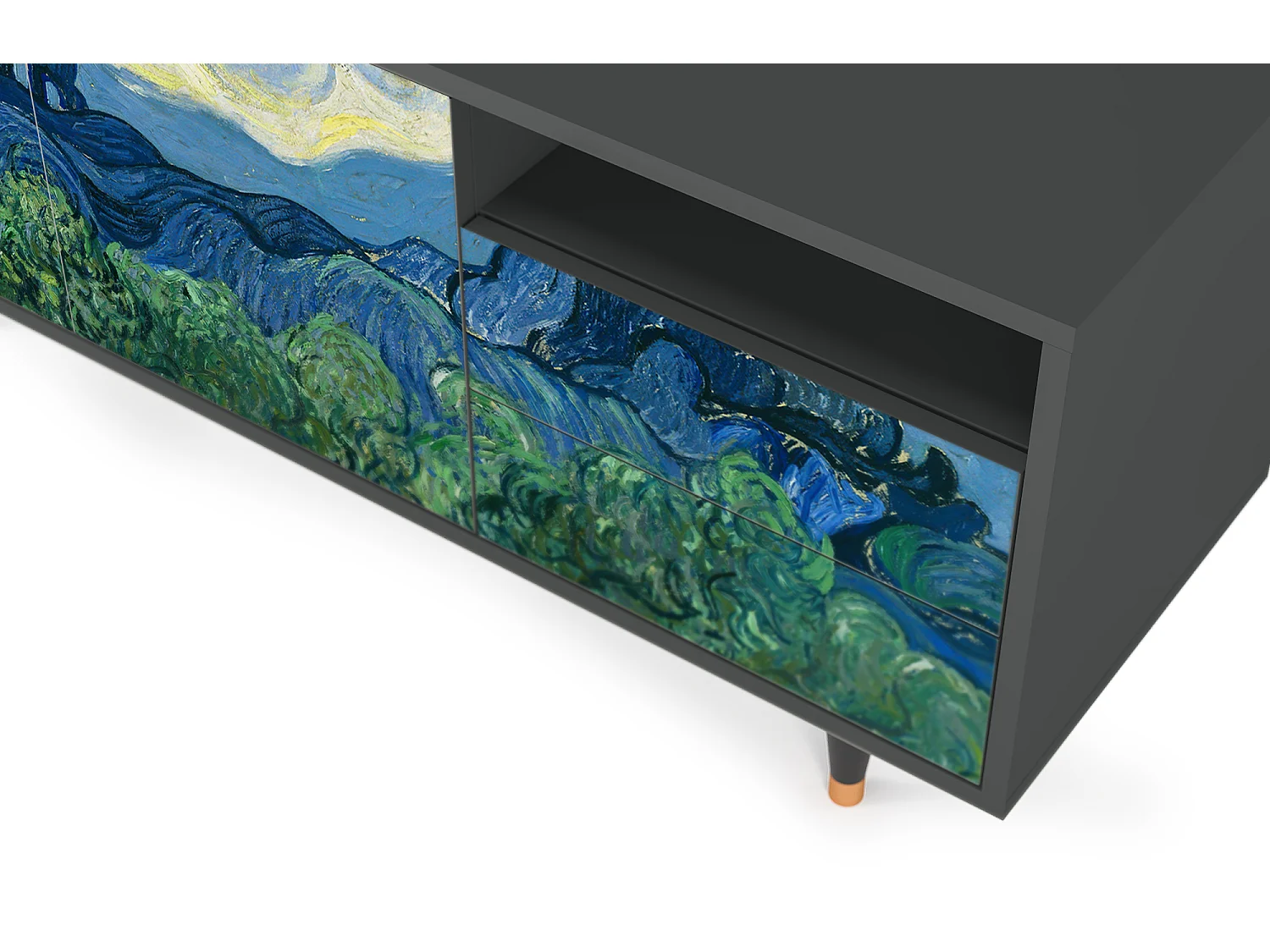 Mueble de TV - 125х56х41 cm - T7 - The Oil Trees, Antracita