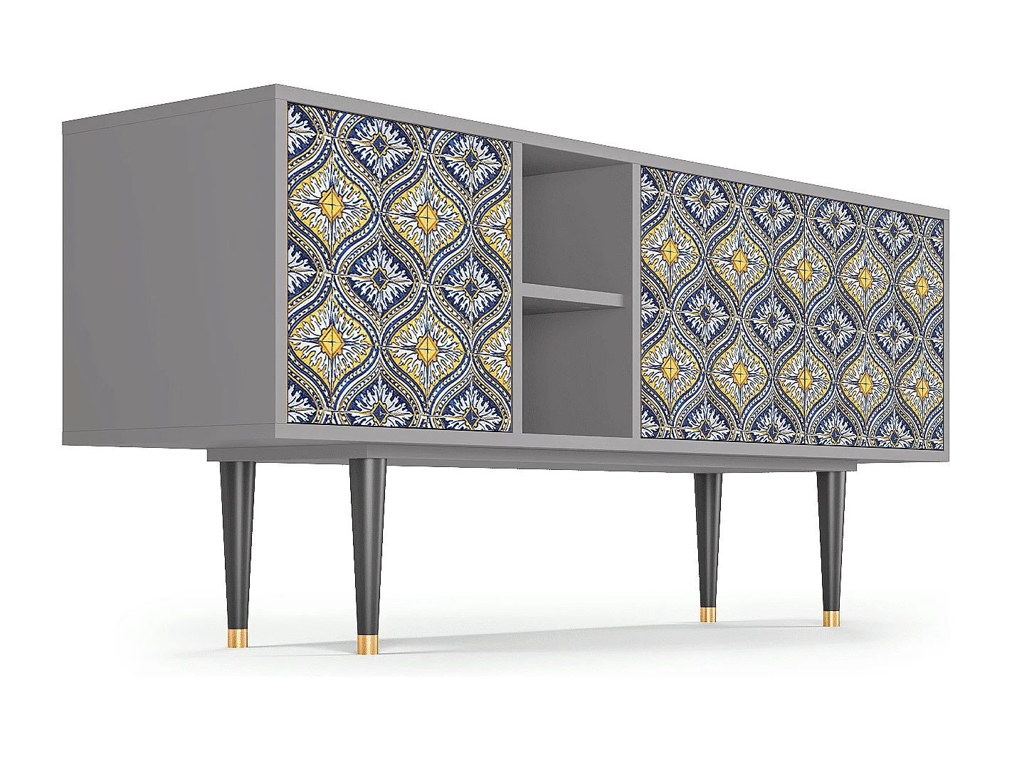 Mobile TV - 150х69х41 cm - T5 - Illusory Pattern, Grigio