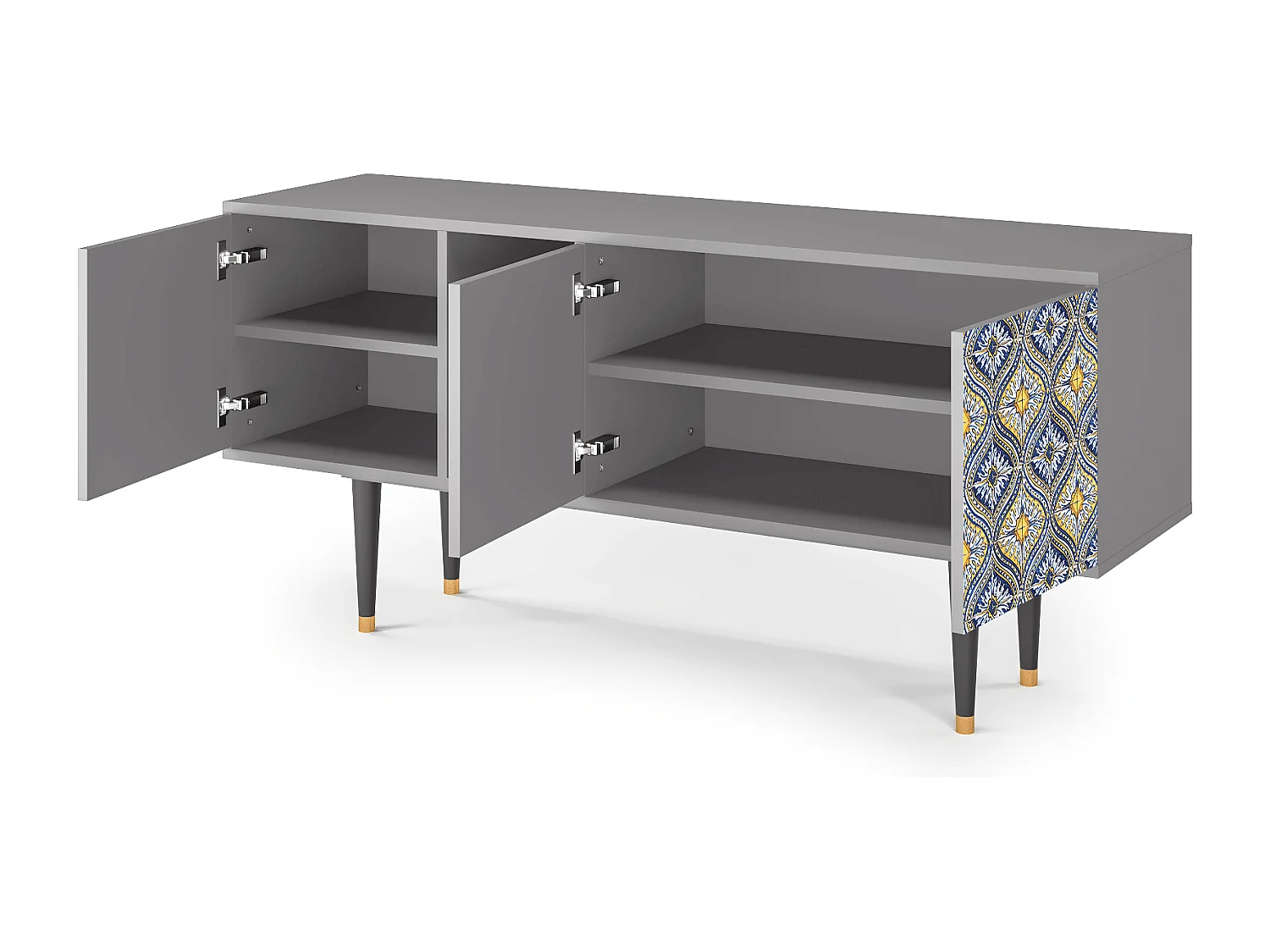 Mobile TV - 150х69х41 cm - T5 - Illusory Pattern, Grigio