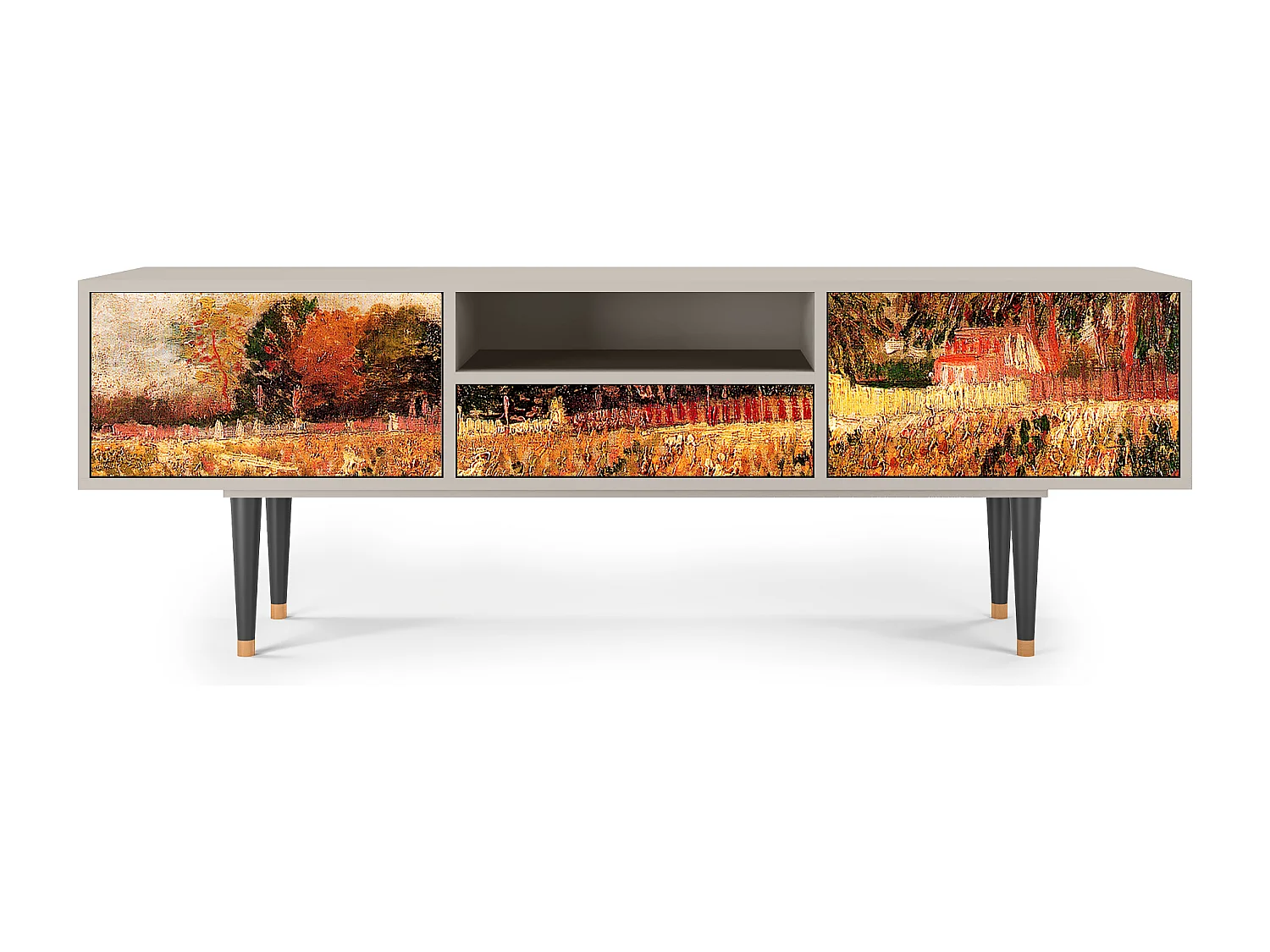 Szafka RTV - 170х59х41 cm - T6 - The Banks, Piaskowy