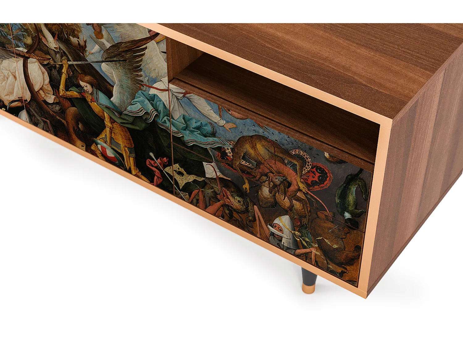 TV-meubel - 125х56х41 cm - T7 - The Fall, Walnoot