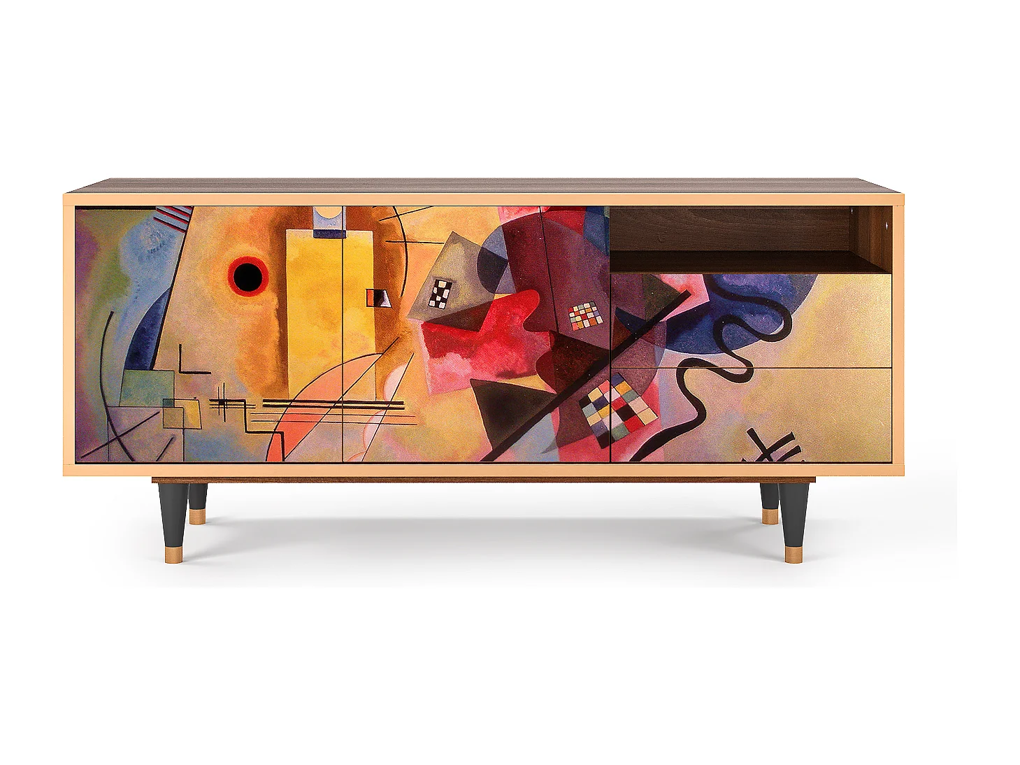 Mobile TV - 125х56х41 cm - T7 - Modern Art, Noce