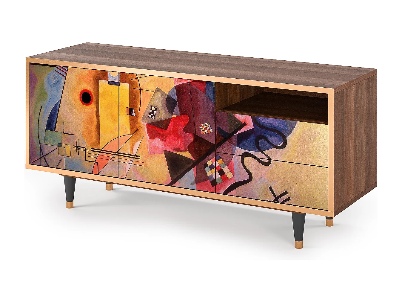 Mobile TV - 125х56х41 cm - T7 - Modern Art, Noce