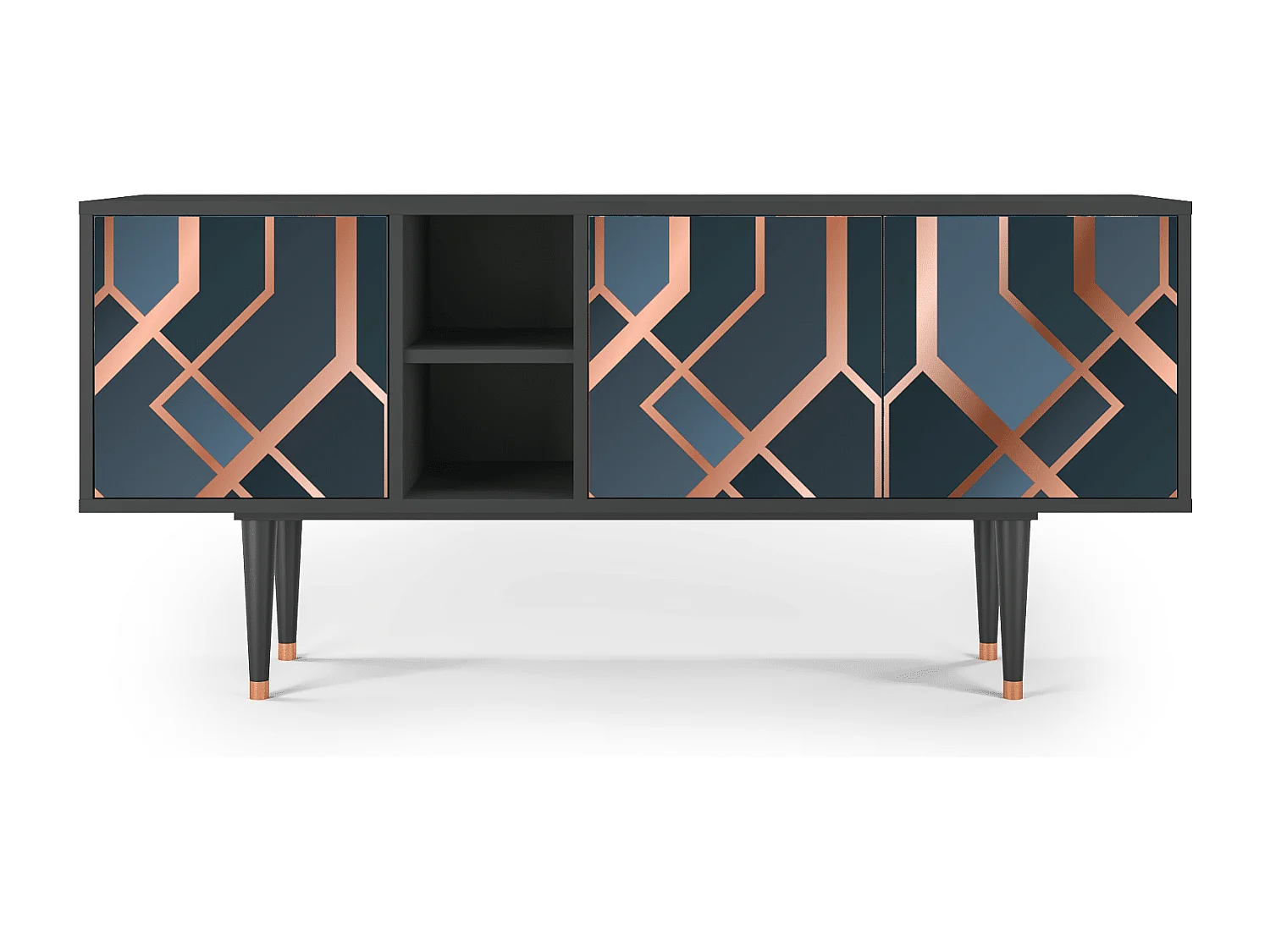 Meuble TV - 150х69х41 cm - T5 - Ashy 1920', Anthracite