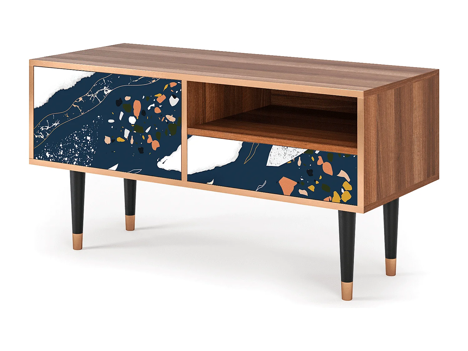 Meuble TV - 115х59х48 cm - T3 - Nude Iceberg, Noyer