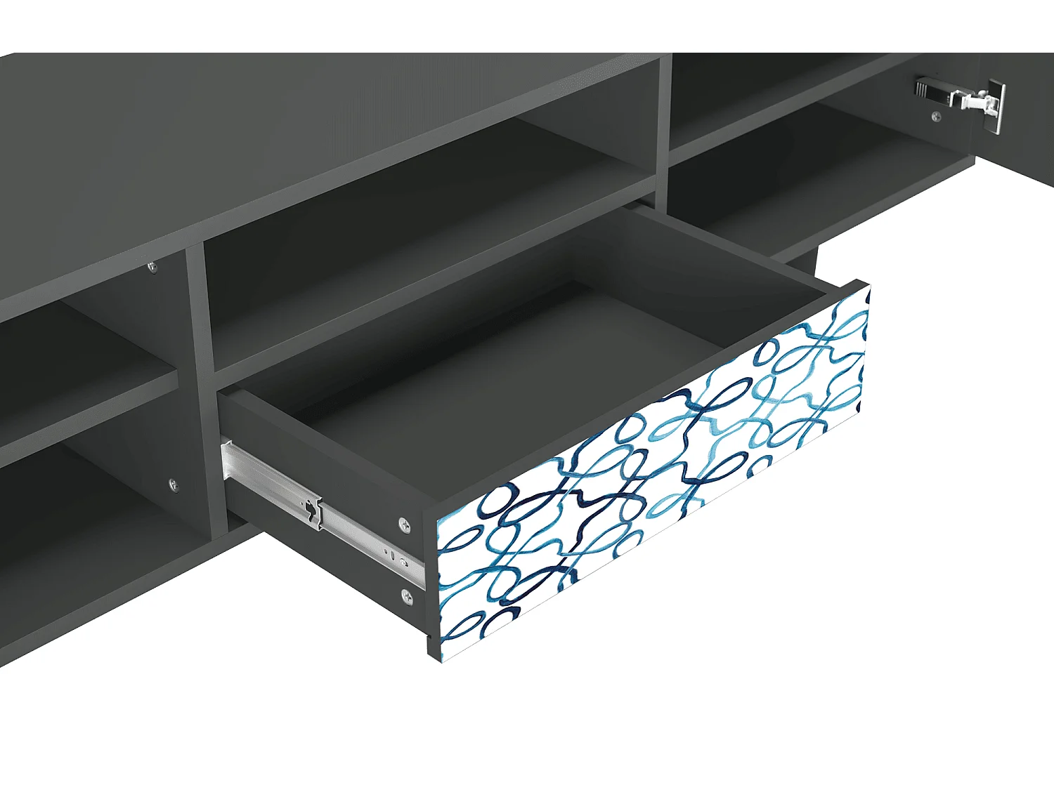 TV-meubel - 170х59х41 cm - T6 - Marine Strings, Antraciet